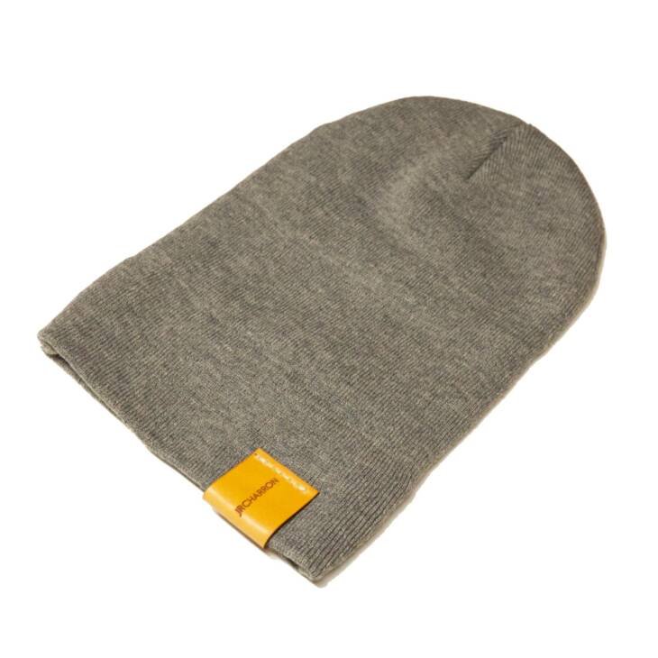 Leather Flip-Tag Toque – Grey – JR Charron