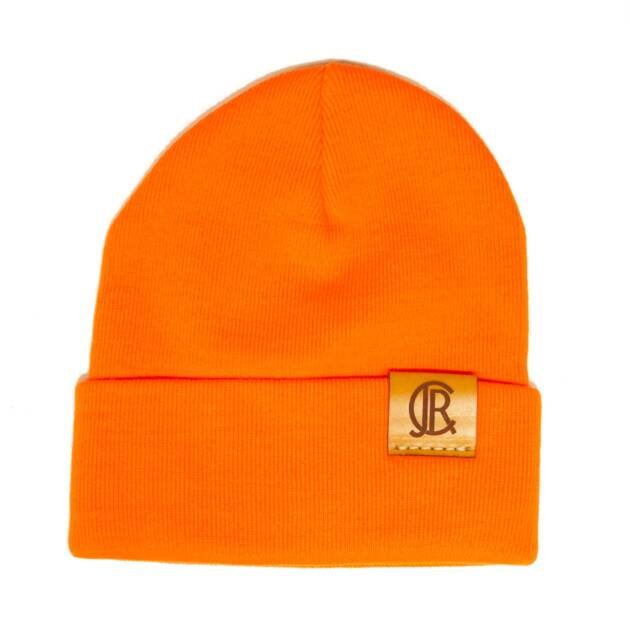 Leather Flip-Tag Toque - Blaze Orange