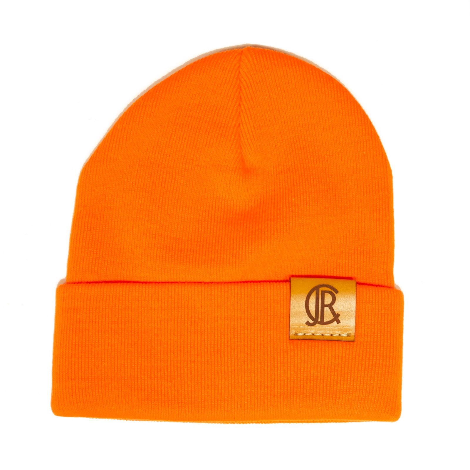 Leather Flip-Tag Toque - Blaze Orange